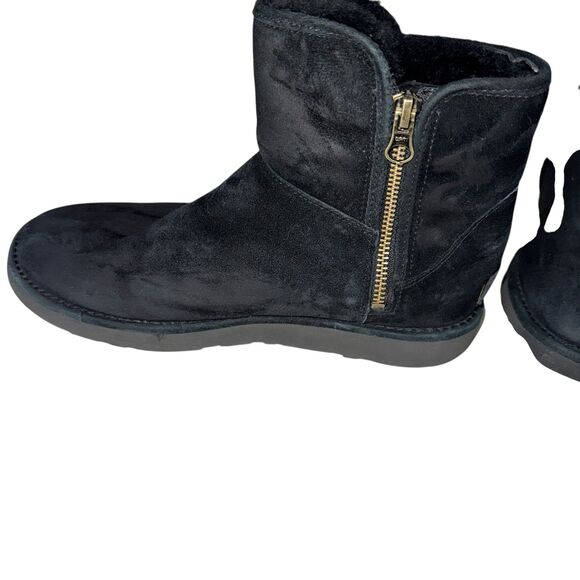 UGG Abree Mini Boots Black Suede Women's Size 8 - Picture 6 of 8